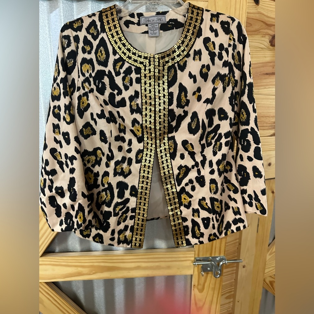 Birch Hill Women’s Taylored Blazer with Hook and Eye front closure. Embellished